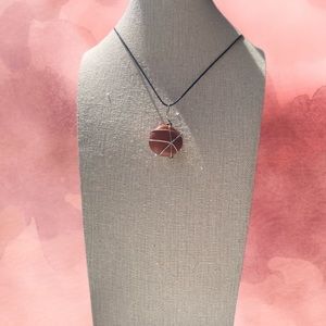 Red Jasper Crystal Wire Wrapped Necklace